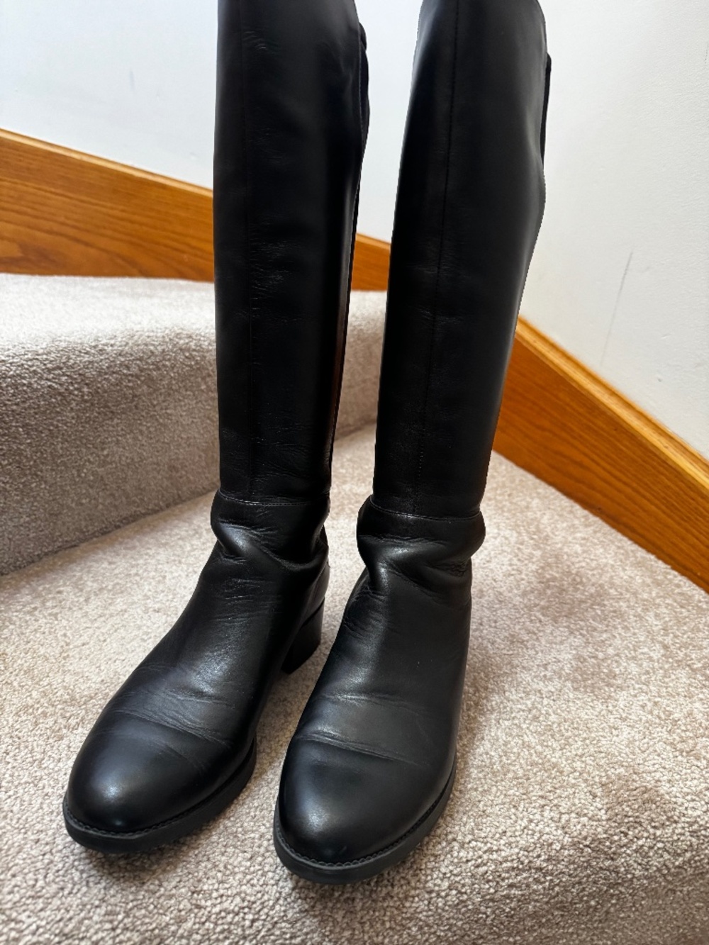 Tory Burch Women's Black Leather Boots - Size 8.5